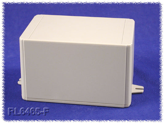 Hammond RL6465-F Shallow-Lid ABS Project Enclosure with Wall-Mount Flanges, IP54, Gray, 150 x 100 x 90 mm.