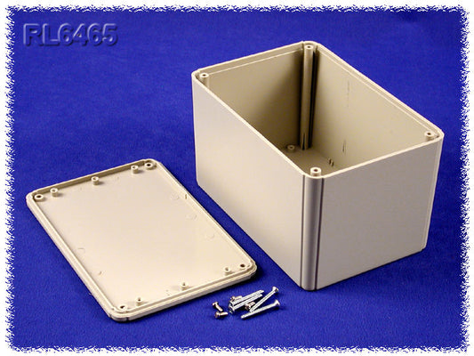 Hammond RL6465 Shallow-Lid ABS Project Enclosure, IP54, Gray, 150 x 100 x 90 mm.