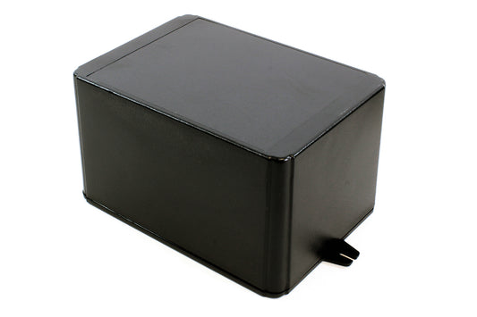 Hammond RL6585-FBK Shallow-Lid ABS Project Enclosure with Wall-Mount Flanges, IP54, Black, 175 x 125 x 100 mm.
