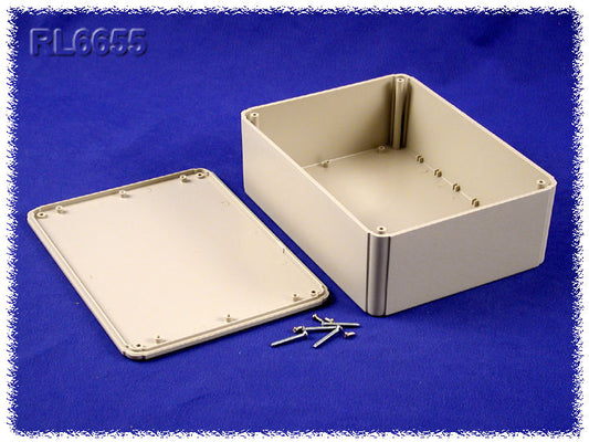 Hammond RL6655 Shallow-Lid ABS Project Enclosure, IP54, Gray, 200 x 150 x 70 mm.