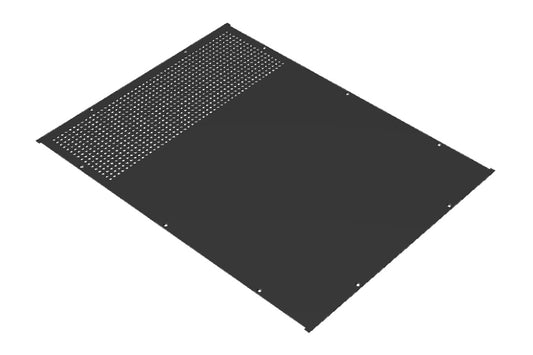 Hammond RM1922BKVP Black Aluminum Replacement Vented Top/Bottom Panel, 16.60" W x 22.00" D.