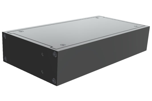 Hammond RM1U0804SBK 1U Desktop Aluminum Instrument Enclosure, Solid Panels, Black, 1.75" H x 8.30" W x 4.25" D.