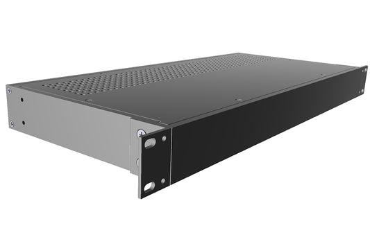 Hammond RM1U1908VBK 1U 19" Rack-Mount Aluminum Instrument Enclosure, Vented Panels, Black, 1.75" H x 16.60" W x 8.00" D.