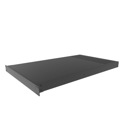 Hammond RM1U1928VBK 1U 19" Rack-Mount Aluminum Instrument Enclosure, Vented Panels, Black, 1.75" H x 16.60" W x 28.00" D.