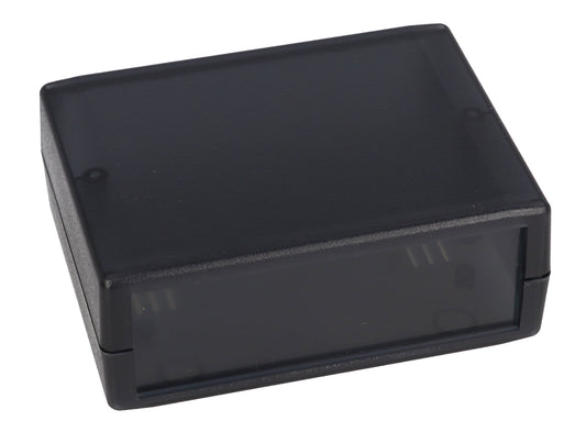 Hammond RM2005LTBK ABS Instrument Enclosure, IP43, Removable Front/Rear Panels, Translucent Black, 105 x 80 x 40 mm.