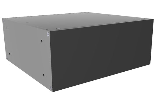 Hammond RM2U0808SBK 2U Desktop Aluminum Instrument Enclosure, Solid Panels, Black, 3.50" H x 8.30" W x 8.00" D.