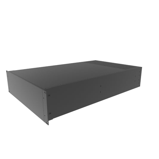 Hammond RM3U1928VBK 3U 19" Rack-Mount Aluminum Instrument Enclosure, Vented Panels, Black, 5.25" H x 16.60" W x 28.00" D.