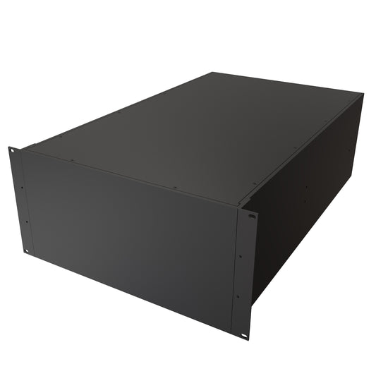 Hammond RM5U1928SBK Solid-Top 19" Rack-Mount Aluminum Enclosure, 5U, 8.75" H x 16.60" W x 28" D, Textured Black.