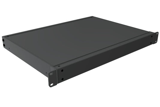 Hammond RMCS190113BK1 Solid-Top Rack-Mount Aluminum Enclosure, 1U, 1.73" H x 17" W x 13" D, Satin Black.
