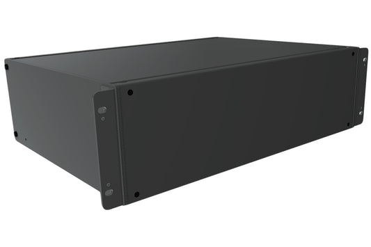 Hammond RMCS190513BK1 Solid-Top Rack-Mount Aluminum Enclosure, 3U, 5.23" H x 17" W x 13" D, Satin Black.