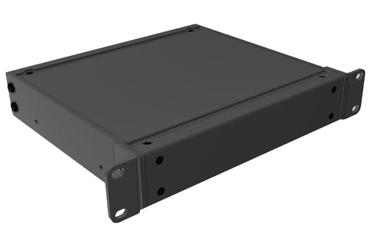 Hammond RMCS9018BK1 Solid-Top Rack-Mount Aluminum Enclosure, 1U, 1.73" H x 8.50" W x 8" D, Satin Black.