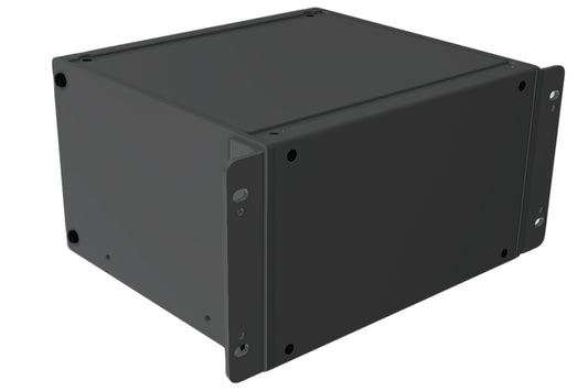 Hammond RMCS9058BK1 Solid-Top Rack-Mount Aluminum Enclosure, 3U, 5.23" H x 8.50" W x 8" D, Satin Black.