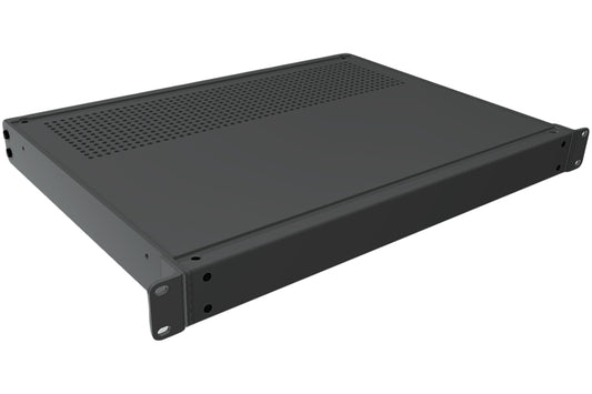 Hammond RMCV190113BK1 Vented-Top Rack-Mount Aluminum Enclosure, 1U, 1.73" H x 17" W x 13" D, Satin Black.
