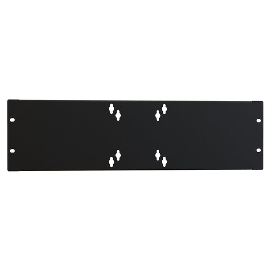 Hammond RMMB193UBK3 Fixed 3U Rack-Mount Monitor Panel, VESA 75/100 mm, 19" Rack, 30.8 lb Capacity, 12-Gauge Steel/Black.