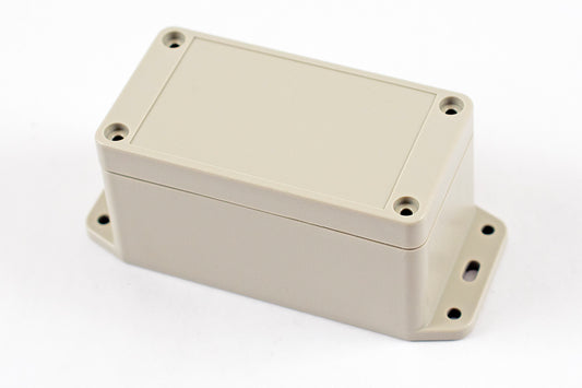 Hammond RP1045BF Watertight ABS Enclosure with Opaque Lid and Bottom Flange, IP65, 95 x 50 x 50 mm, Light Gray.
