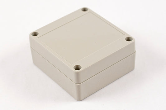 Hammond RP1055 Watertight ABS Enclosure with Opaque Lid, IP65, 87 x 82 x 40 mm, Gasketed, Light Gray.