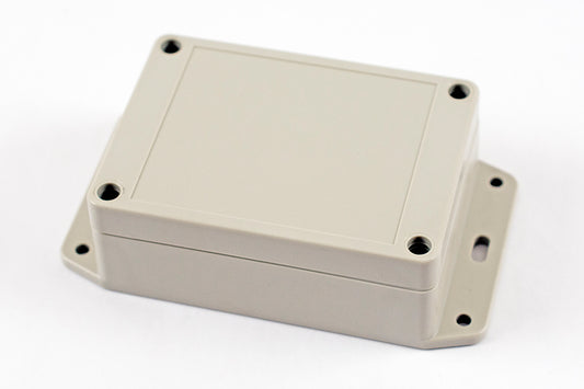 Hammond RP1085BF Watertight ABS Enclosure with Opaque Lid and Bottom Flange, IP65, 105 x 75 x 40 mm, Light Gray.