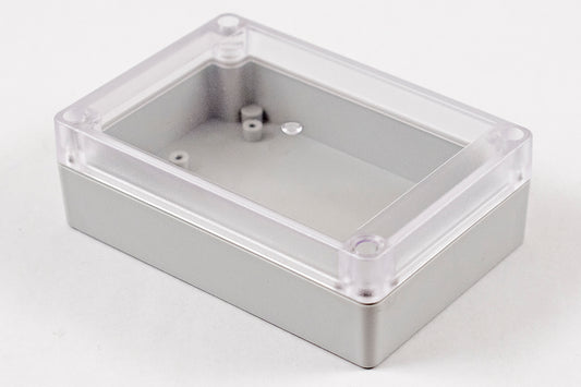Hammond RP1120C Watertight Polycarbonate Enclosure with Clear Lid, IP65, 126 x 86 x 40 mm, Gasketed, Off-White.