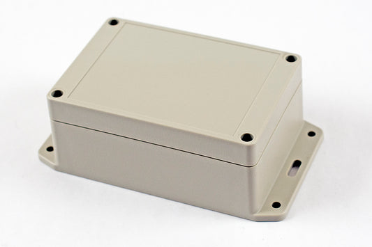 Hammond RP1135BF Watertight ABS Enclosure with Opaque Lid and Bottom Flange, IP65, 125 x 85 x 55 mm, Light Gray.