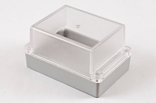 Hammond RP1140C Watertight Polycarbonate Enclosure with Clear Lid, IP65, 126 x 86 x 70 mm, Gasketed, Off-White.