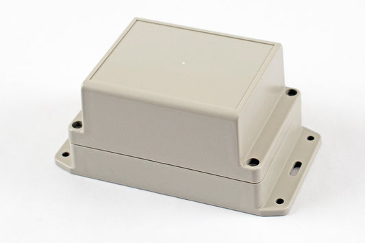 Hammond RP1145BF Watertight ABS Enclosure with Opaque Lid and Bottom Flange, IP65, 125 x 85 x 70 mm, Light Gray.