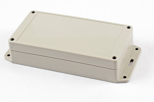 Hammond RP1165BF Watertight ABS Enclosure with Opaque Lid and Bottom Flange, IP65, 165 x 85 x 40 mm, Light Gray.