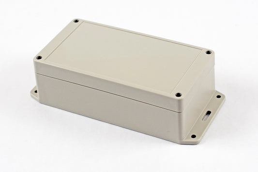 Hammond RP1175BF Watertight ABS Enclosure with Opaque Lid and Bottom Flange, IP65, 165 x 85 x 55 mm, Light Gray.