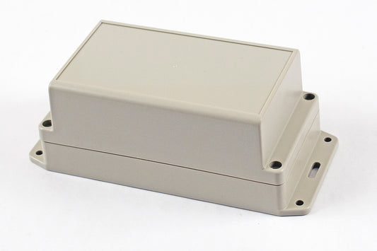 Hammond RP1195BF Watertight ABS Enclosure with Opaque Lid and Bottom Flange, IP65, 165 x 85 x 70 mm, Light Gray.