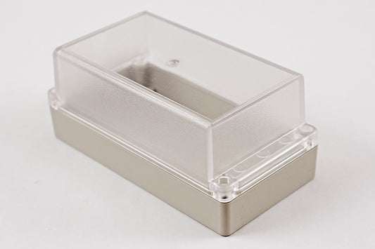 Hammond RP1195C Watertight ABS Enclosure with Clear Lid, IP65, 166 x 87 x 70 mm, Gasketed, Light Gray.