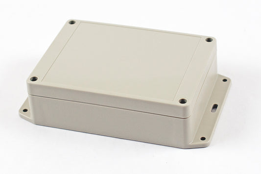 Hammond RP1205BF Watertight ABS Enclosure with Opaque Lid and Bottom Flange, IP65, 145 x 105 x 40 mm, Light Gray.