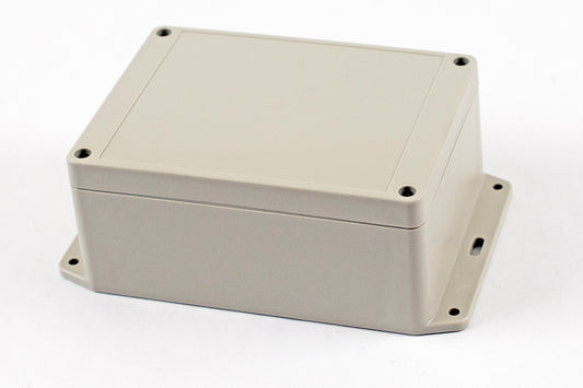 Hammond RP1215BF Watertight ABS Enclosure with Opaque Lid and Bottom Flange, IP65, 145 x 105 x 60 mm, Light Gray.