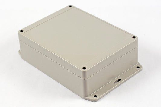 Hammond RP1235BF Watertight ABS Enclosure with Opaque Lid and Bottom Flange, IP65, 165 x 125 x 55 mm, Light Gray.