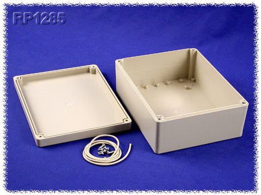 Hammond RP1285 IP65 Water-Tight Light Gray ABS Enclosure, Opaque Lid, 187 x 147 x 75mm.