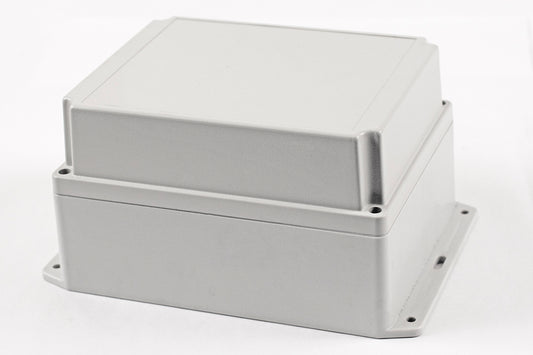 Hammond RP1380BF IP65 Water-Tight Off-White Polycarbonate Enclosure with Bottom Flange, Opaque Lid, 186 x 146 x 110mm.