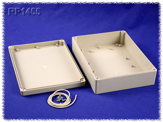 Hammond RP1455 IP65 Water-Tight Light Gray ABS Enclosure, Opaque Lid, 220 x 165 x 60mm.