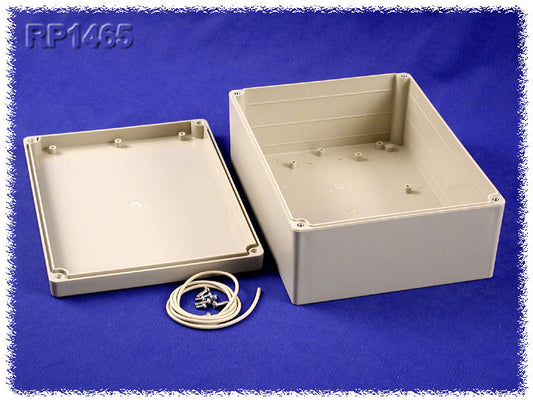 Hammond RP1465 Water-Tight ABS & Polycarbonate Enclosure, Light Gray (8.66" x 6.50" x 3.35")