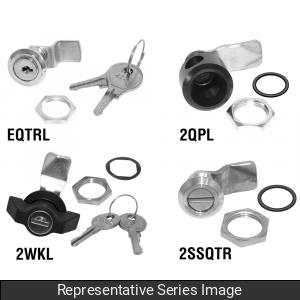 Hammond 2SSQTR Slotted Quarter Turn Latch Assembly, Stainless Steel, NEMA 12, 4 and 4X, For EN4SD Series.