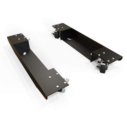 Hammond RRLPDOL Low-Profile 2-Post Rack Dolly, Four Locking 3" Casters, 1,080 lb Capacity, 4.13" x 27.50".