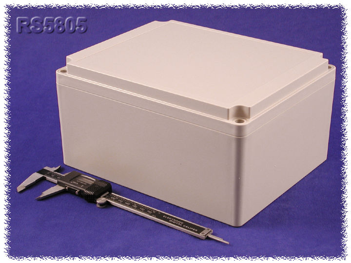 Hammond RS5805 ABS Plastic Sealed Enclosure, Light Gray (9.84" x 7.87" x 5.12") Sealed (Indoor Only)