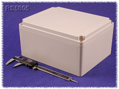 Hammond RS5805 ABS Plastic Sealed Enclosure, Light Gray (9.84" x 7.87" x 5.12") Sealed (Indoor Only)
