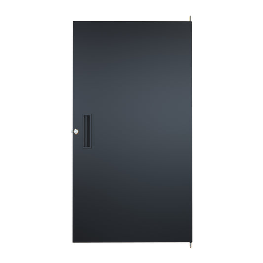 Hammond RSDF19035BK1 Solid Locking Door for REFK/1564/RS Cabinets, 35.00" H, 20U, Black, 16-Gauge Steel.
