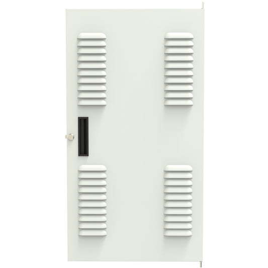 Hammond RSDL19035LG1 Louvered Locking Door for REFK/1564/RS Cabinets, 35.00" H, 20U, Light Gray, 16-Gauge Steel.