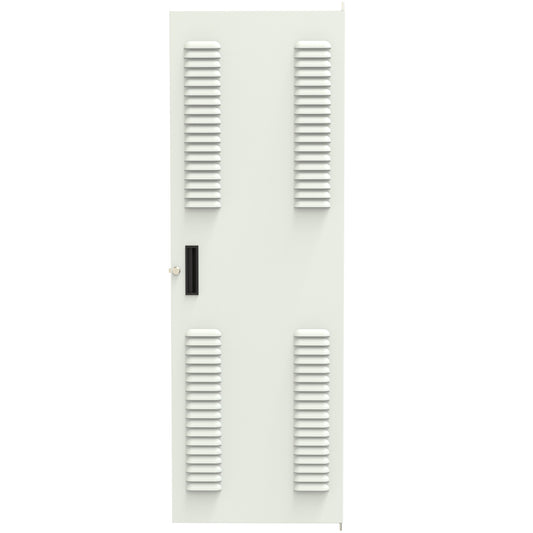 Hammond RSDL19056LG1 Louvered Locking Door for REFK/1564/RS Cabinets, 56.00" H, 32U, Light Gray, 16-Gauge Steel.