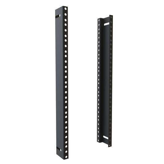 Hammond RSRC00017BK3 Replacement Rack Rail for 1564 Console, 10U, 17.00" H, Black Steel.