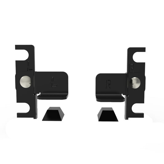 Hammond RSSB1UBK Rack Shelf Slide Block Pair, 1U, 1.72" x 0.75", Black 16-Gauge Steel.