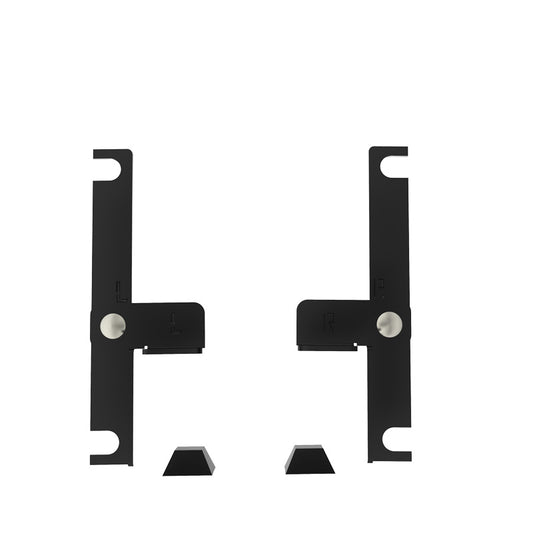 Hammond RSSB2UBK Rack Shelf Slide Block Pair, 2U, 3.00" x 0.75", Black 16-Gauge Steel.