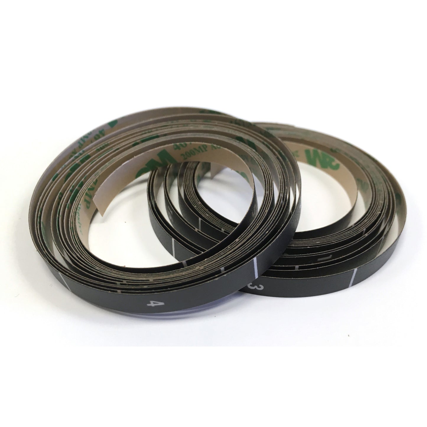 Hammond RULBK52-1 RMU Label Kit, 52U-1U, Two 91.00" x 0.25" Black Polyester Adhesive Strips.