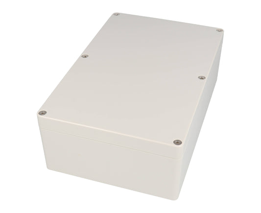 Hammond RZ0232 IP65 Water-Tight Light Gray Polycarbonate Enclosure, Opaque Lid, 222 x 146 x 75mm.