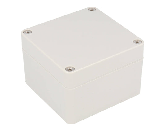 Hammond RZ0256 IP65 Water-Tight Light Gray Polycarbonate Enclosure, Opaque Lid, 82 x 80 x 55mm.