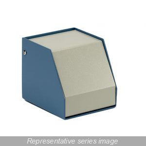 Hammond SCEM161110WH Sloped Aluminum Console, Satin Blue/Contempra Gray, 6.50 W x 4.50 D x 4.00" Rear H.